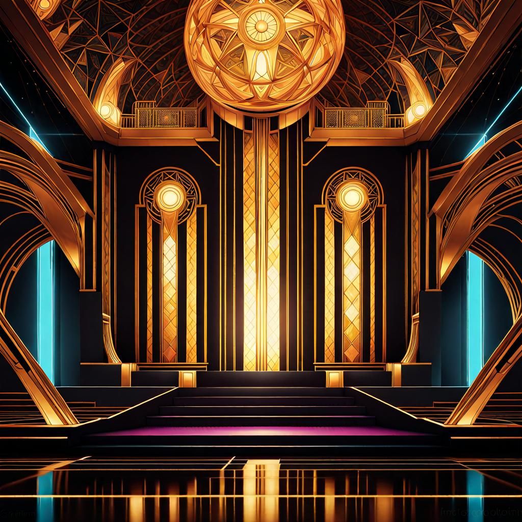 Art Deco Throne Room in Baroque Style