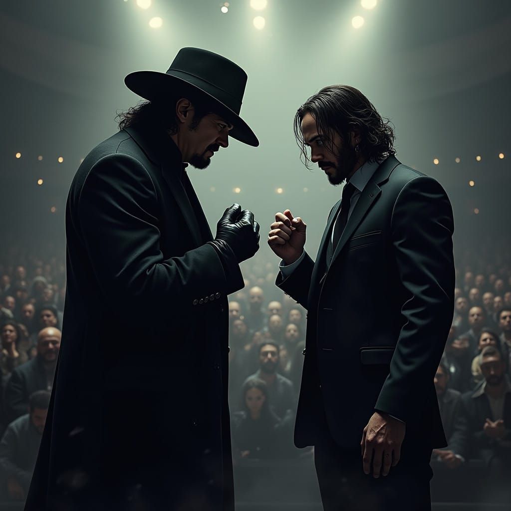 Epic Showdown: The Undertaker vs John Wick in a Dark, Gritty...