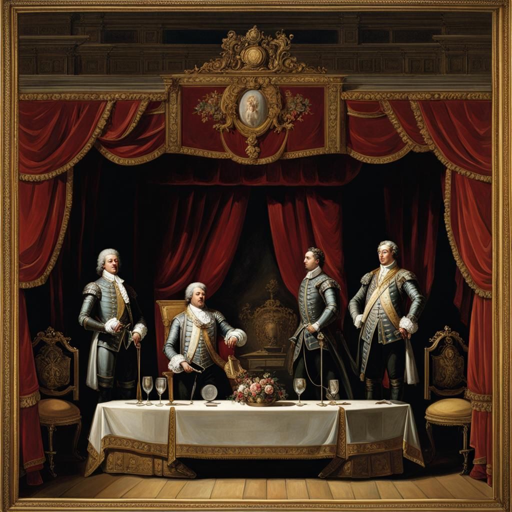 Opera Stage with Singers in Neo-Classical Frame