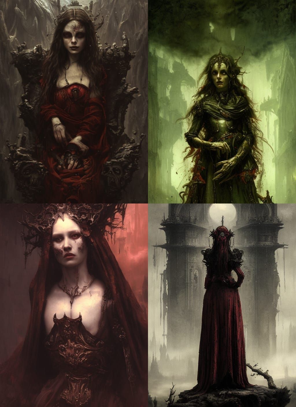 Countess Bathory: Gothic Horror Portrait in Hyperrealism