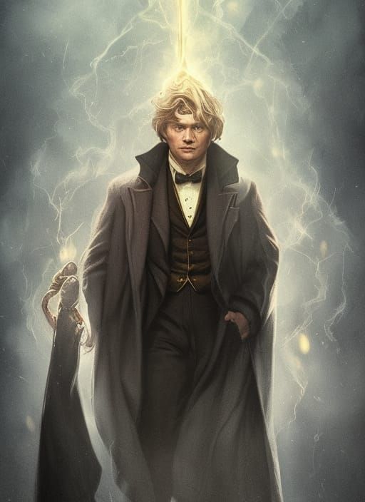 Fantastic Beasts Portrait in Art Nouveau Style