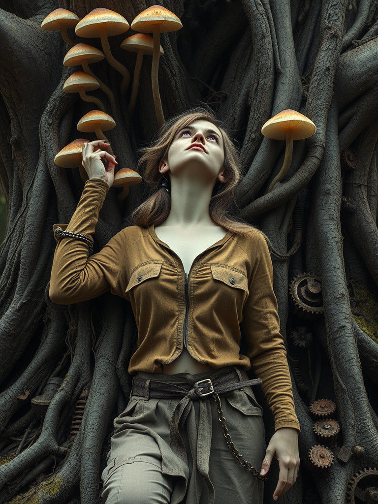 Soul Embraced by the Trunk of a Gnarled Tree