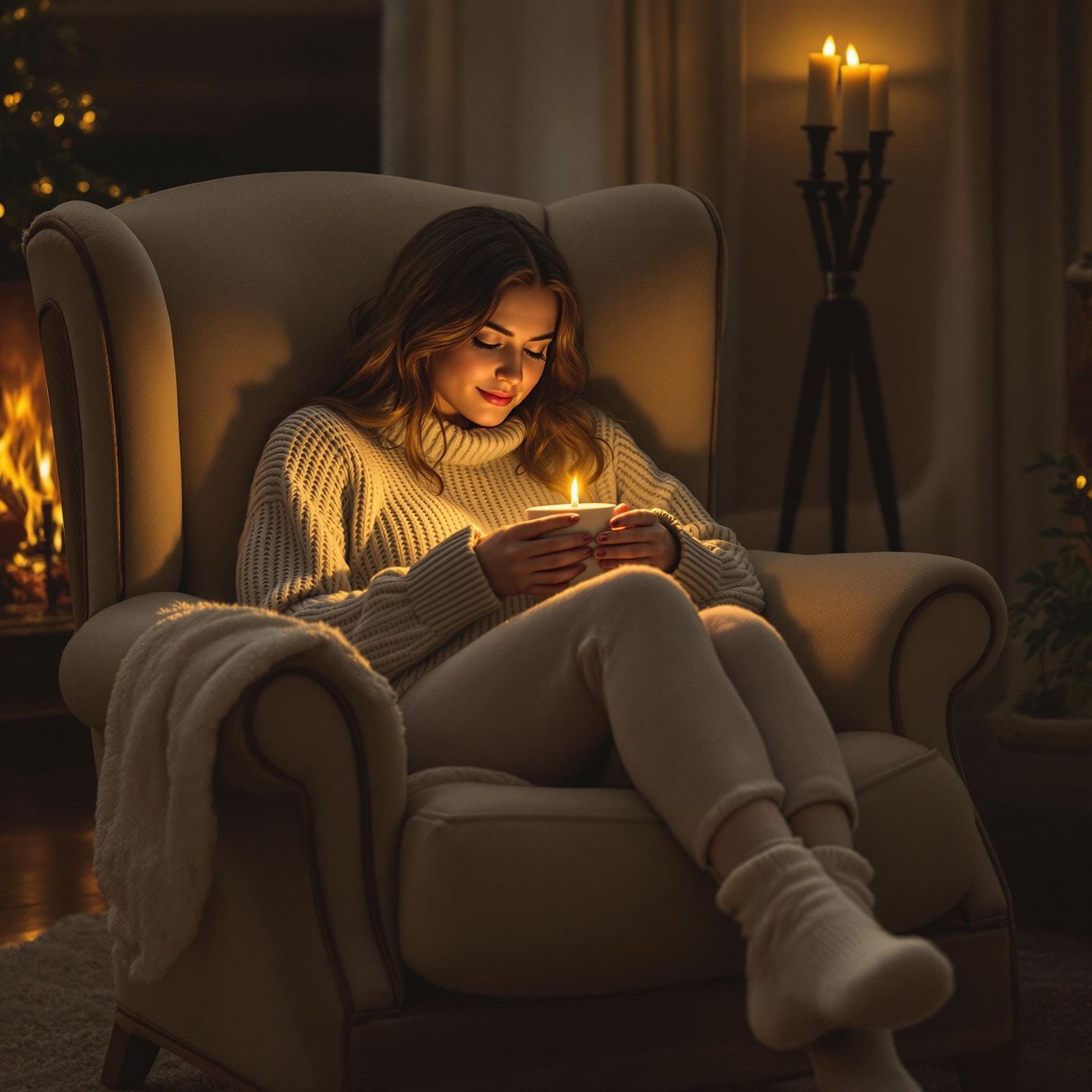Warmth of a Cozy Evening in Soft Focus