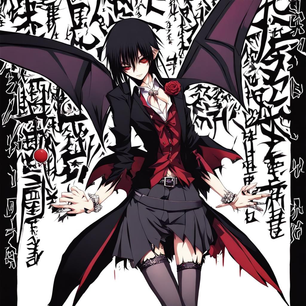 Anime Style Vampire Character Illustration