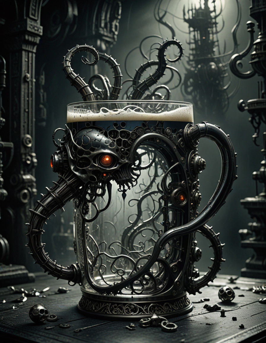 Dark, Twisted Cyberpunk Tankard Scene