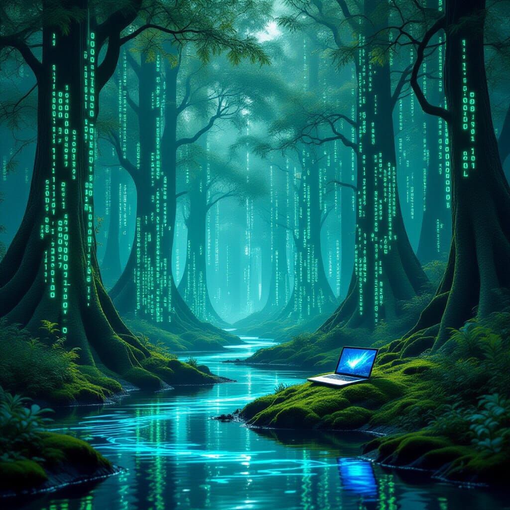 Digital Forest of Binary Code and Data Streams
