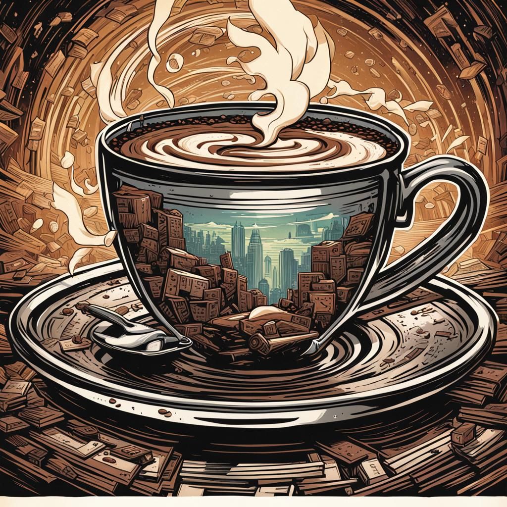 Comic Book Style Coffee Art by Brooks and Mumford