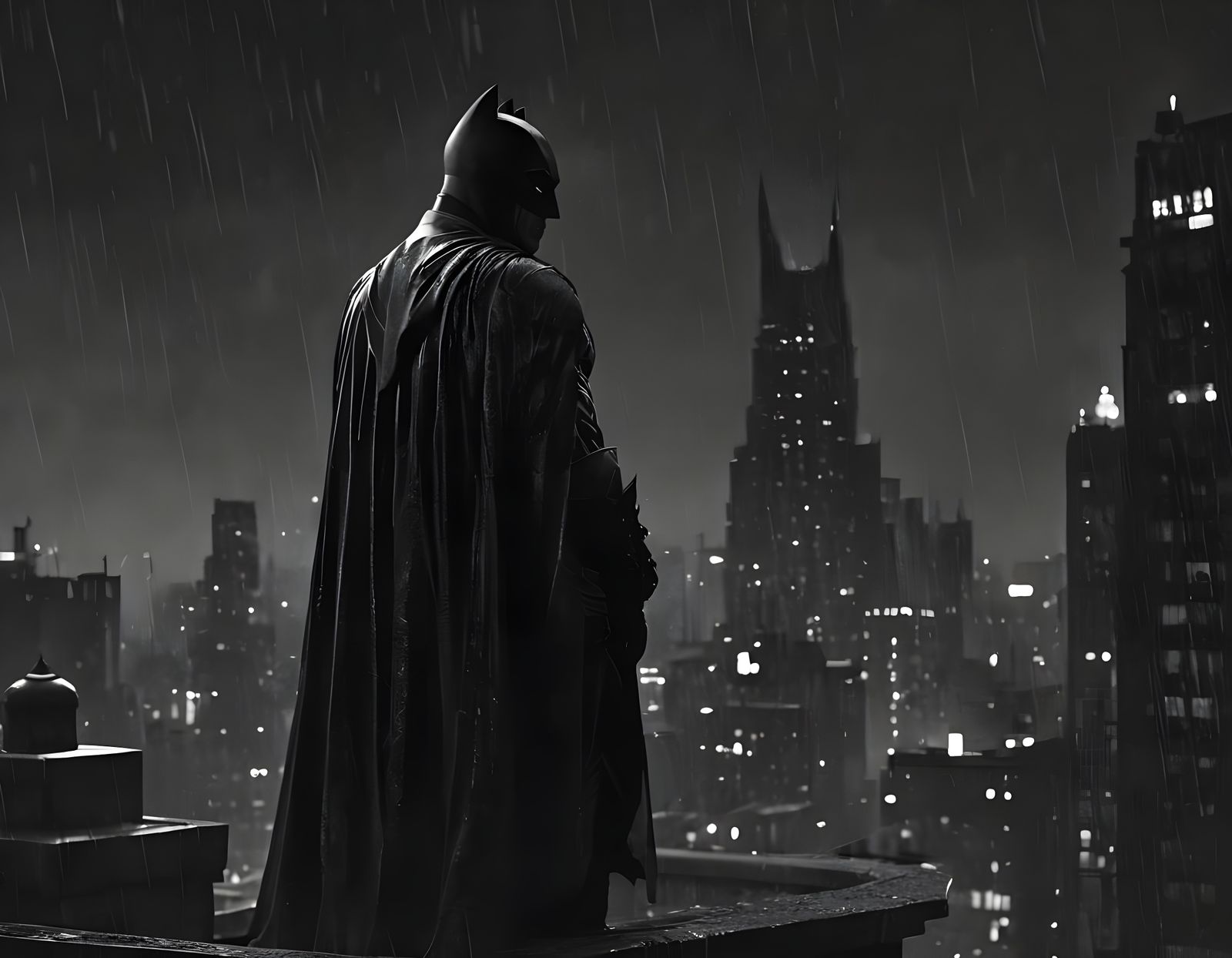 Gotham Guardian: Batman in a Film Noir Metropolis