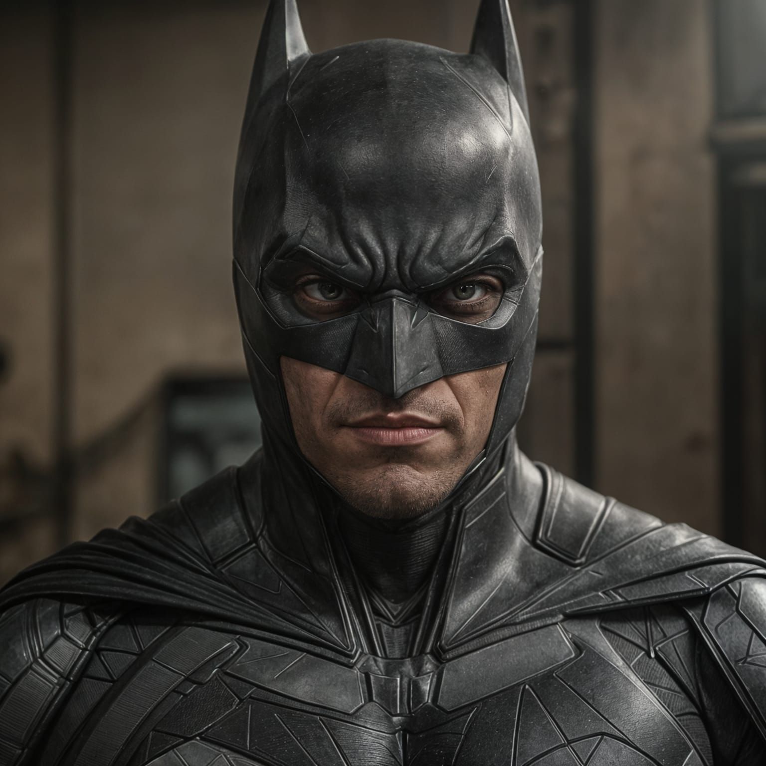 Photorealistic Batman Portrait in Cinematic Style