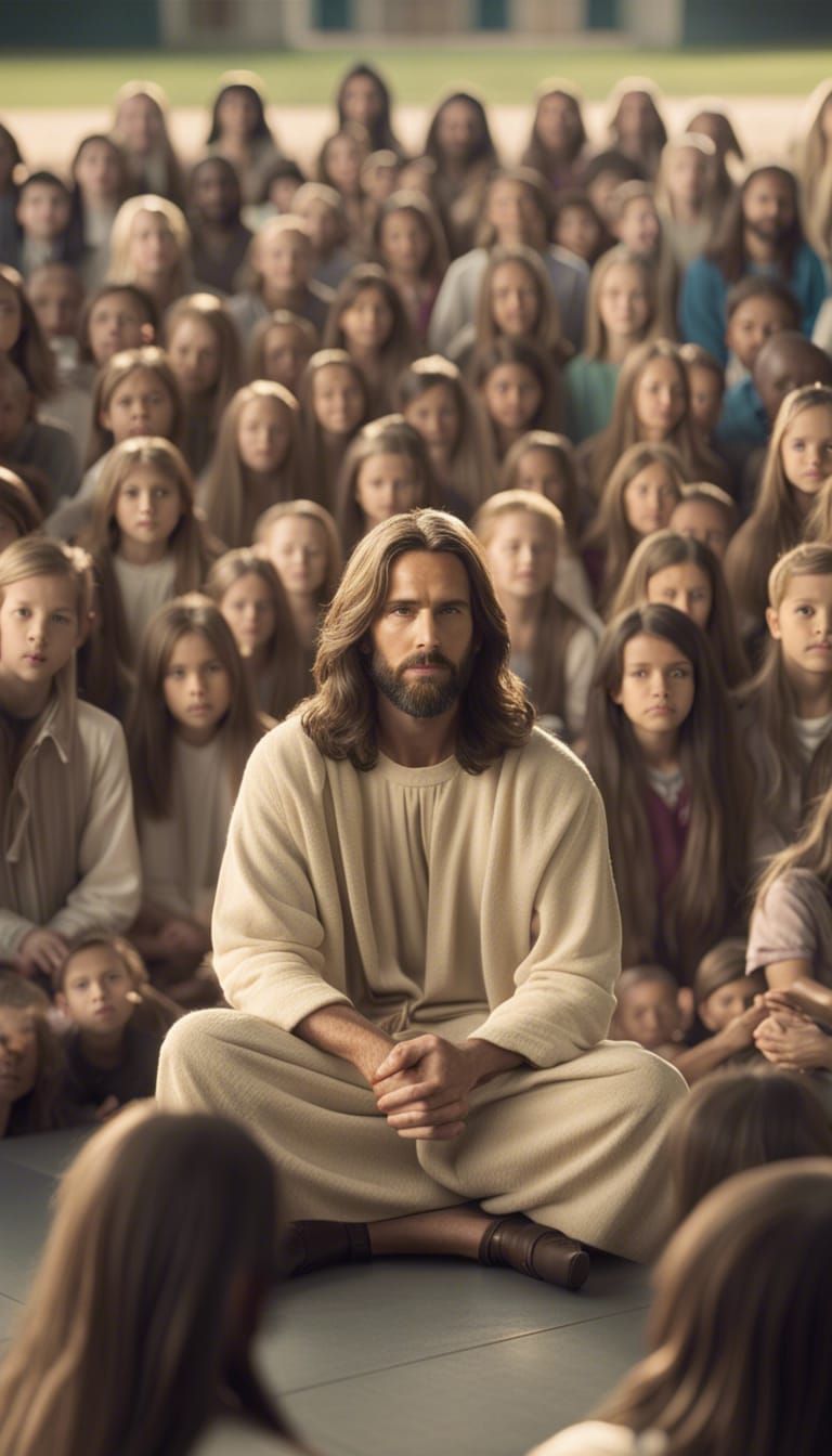 Jesus Christ with fans...