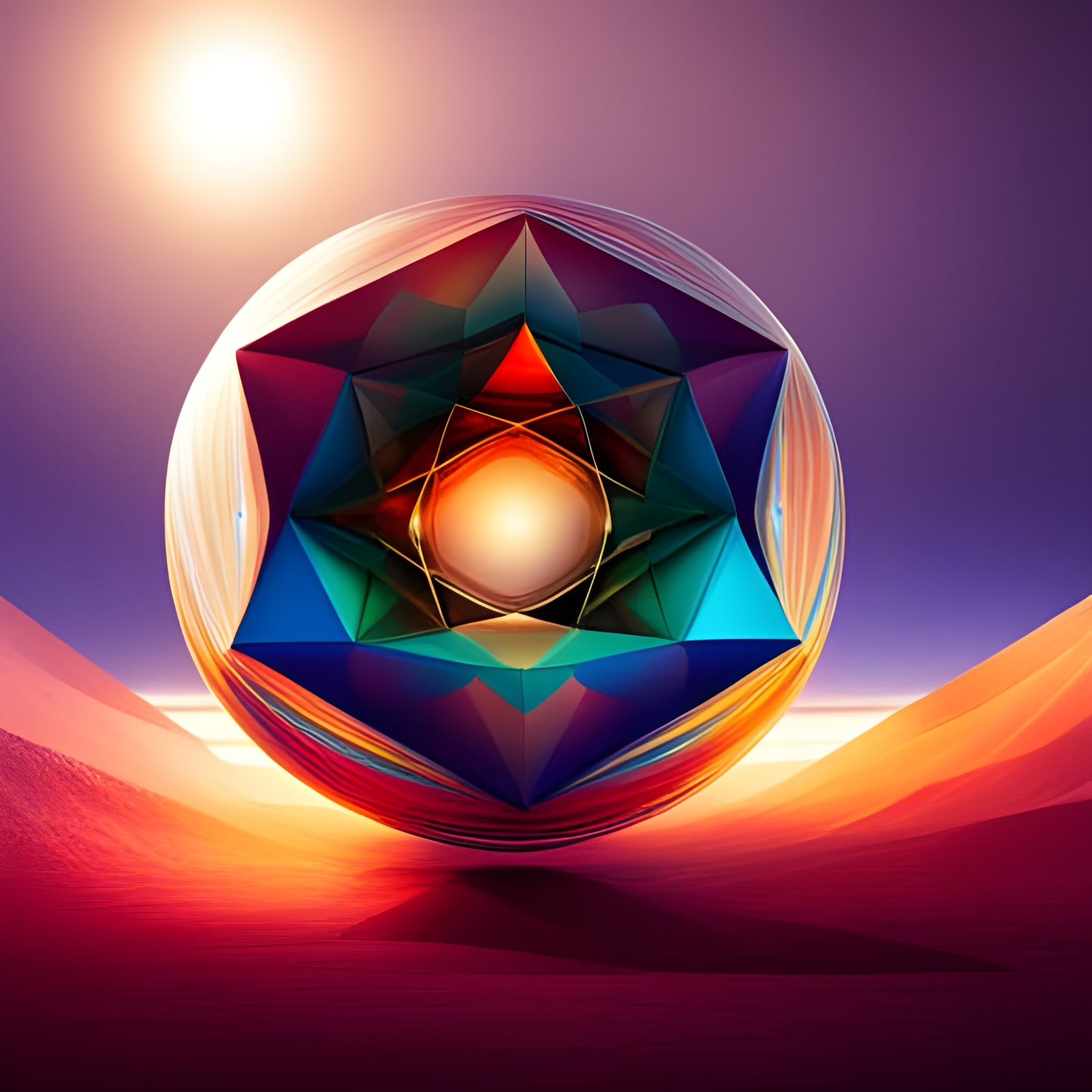Geometric Tesseract in Sphere Pyramid