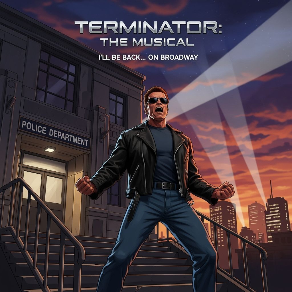 Terminator Musical Movie Poster: Arnold Sings