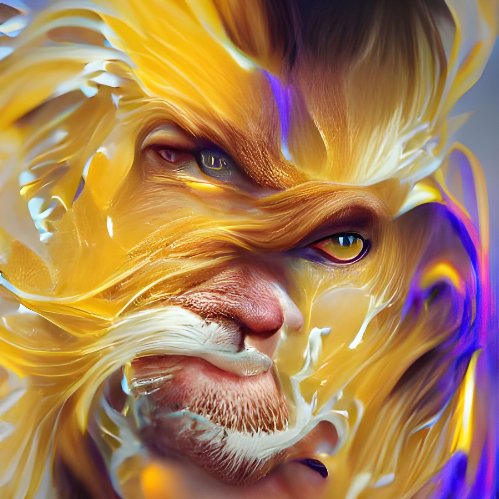 Hyperdetailed Sabretooth Portrait in Digital Art Style