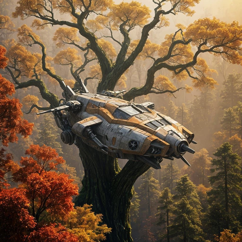Robotech-Inspired Zentradi Ship Wrecks in Amber Forest