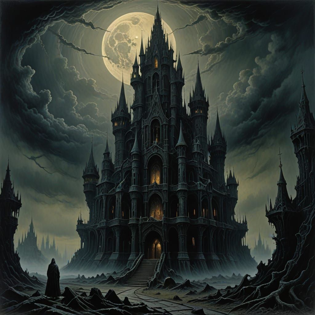 Castle in Dark Fantasy Style