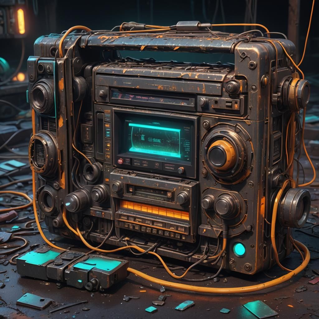 Bioluminescent Oil Leaking From Abandoned Tape Player