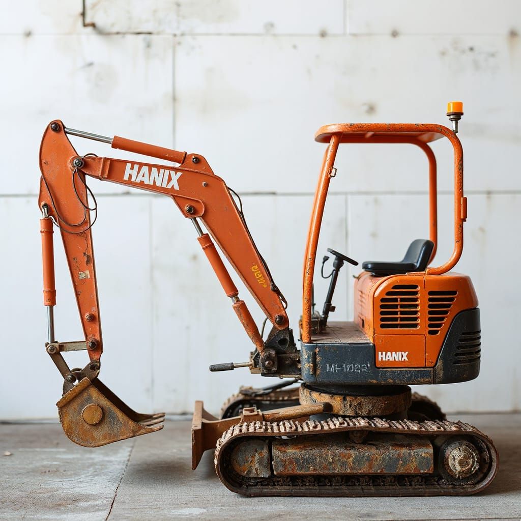 Vintage Hanix Mini Excavator