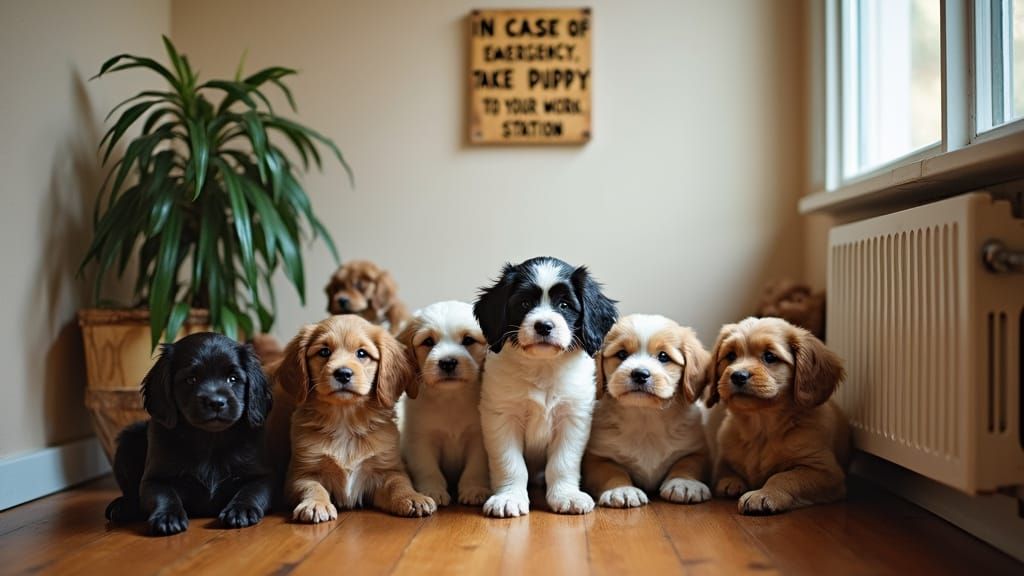 Office Puppy Therapy for Stress Relief