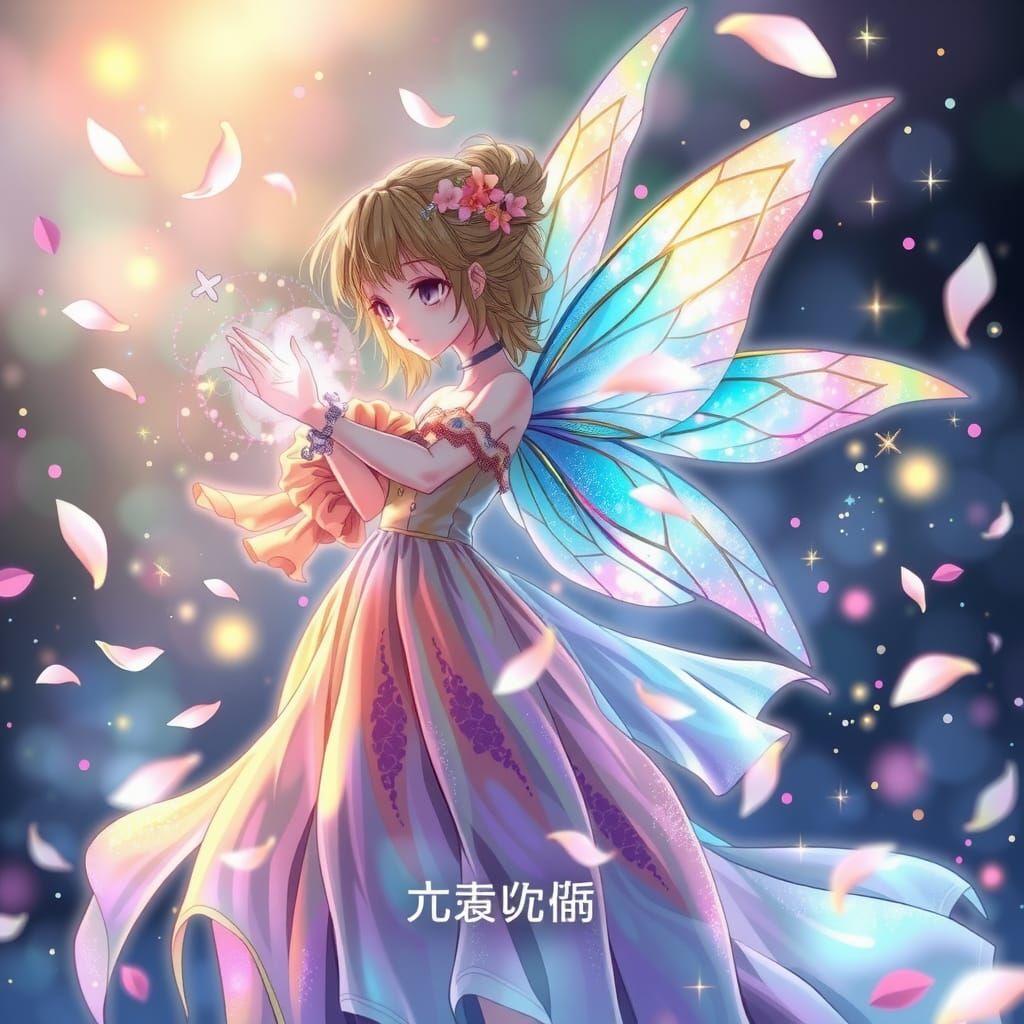 Sparkling Fairy in Anime Manga Style