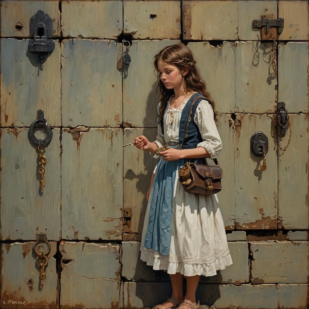 Treasures Locked Away: Oil Painting by James Gurney