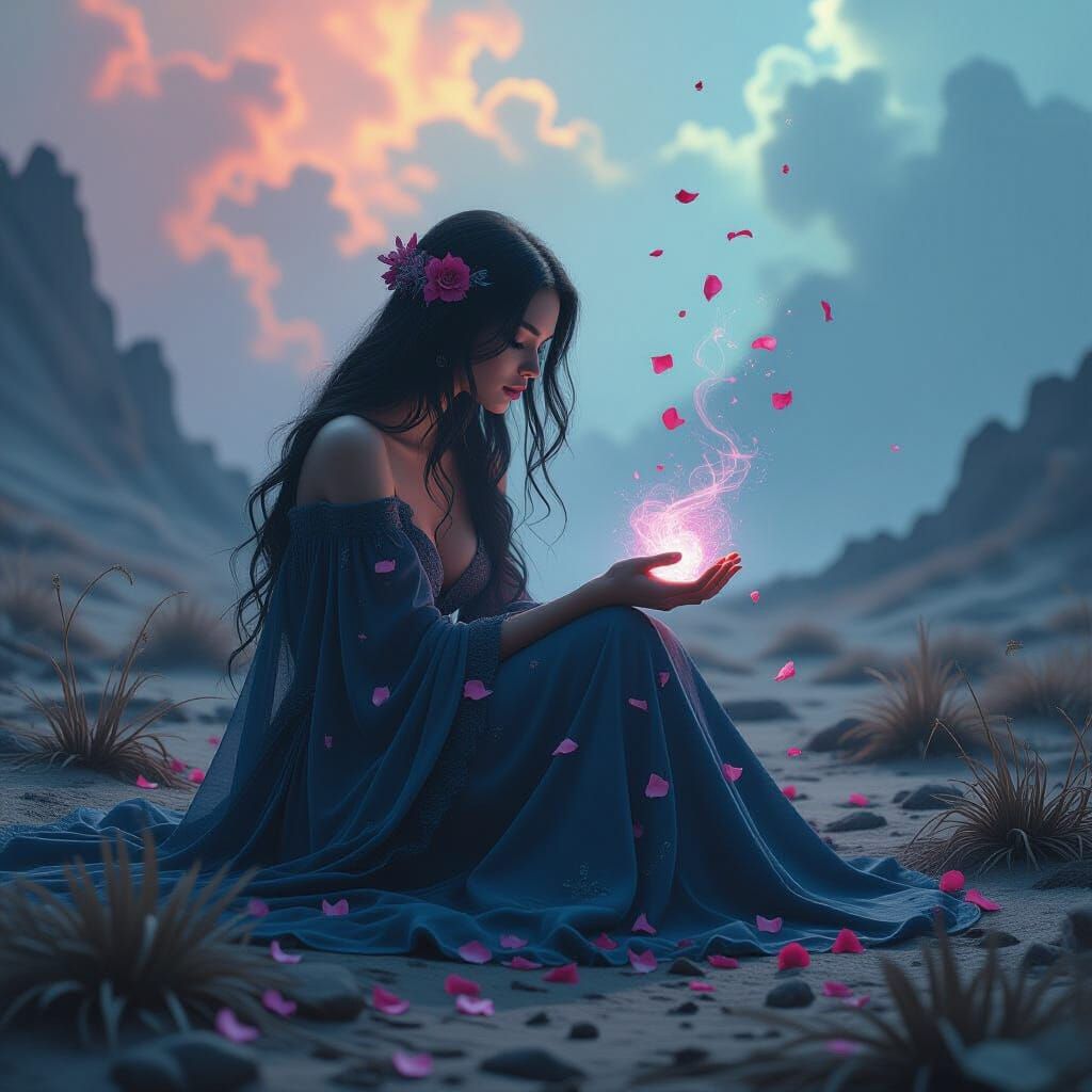 She sat until she was no longer solid,
until every tear rose...