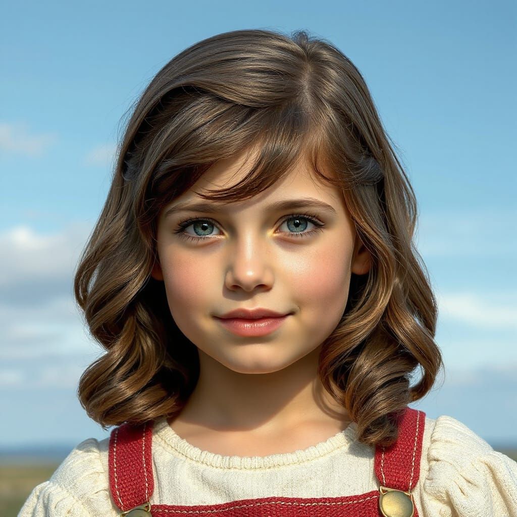 Photorealistic Portrait of an American Girl in 1982