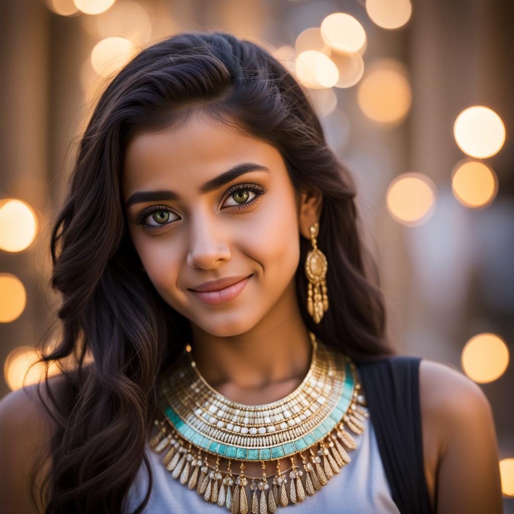 Young Egyptian Girl in Professional Photography Style