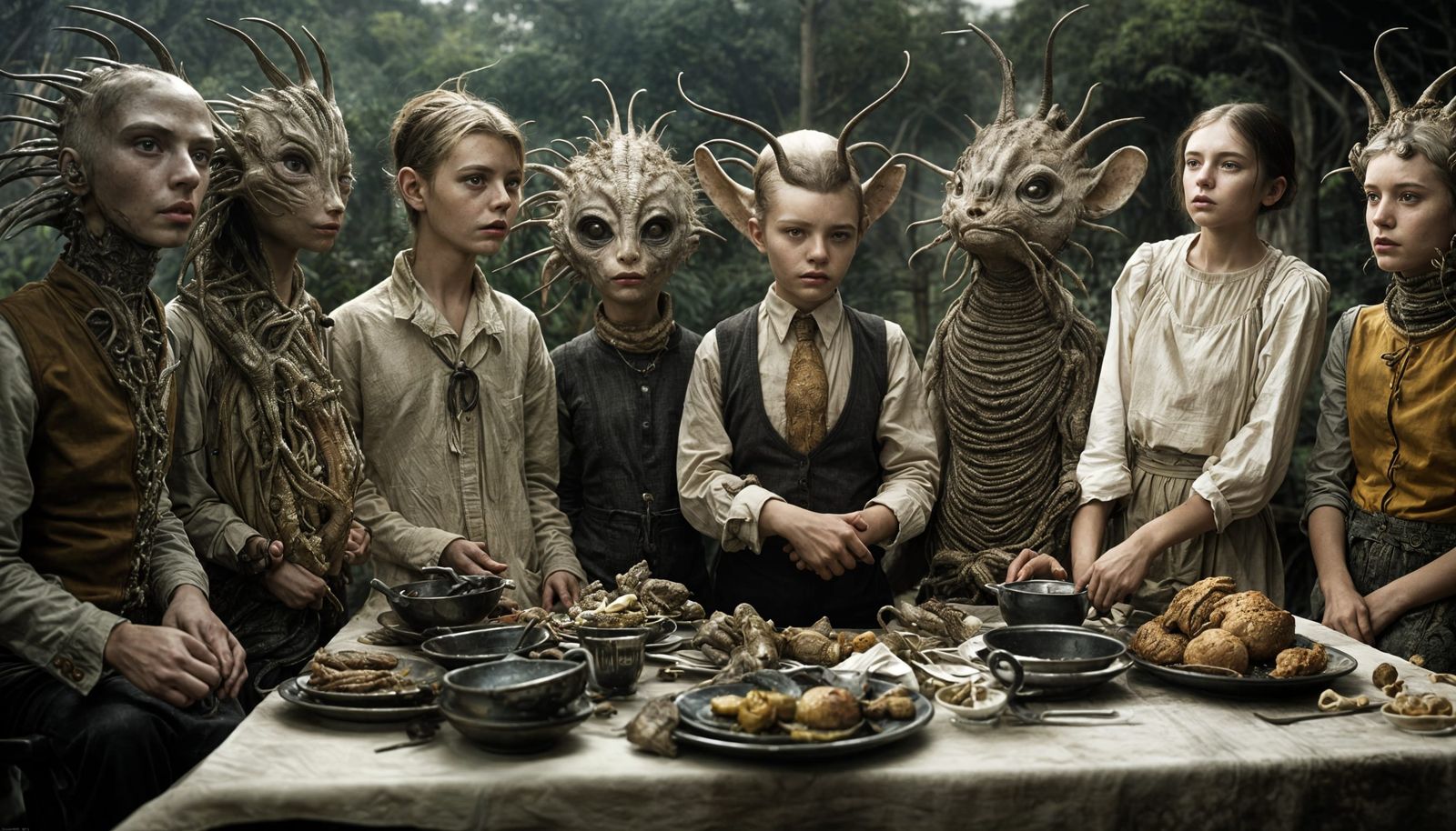 Exotic Alien Feast in a Bizarre Bistro