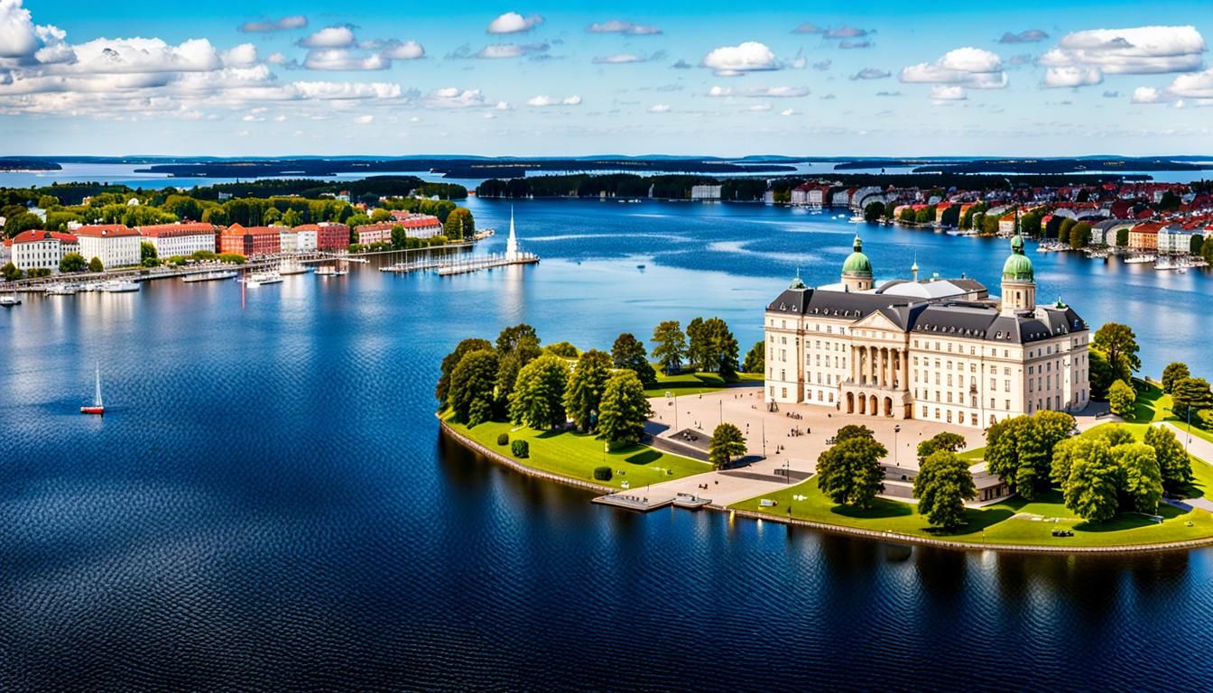 Stadshotellet Lidköping: 4K Photo of Sweden Lake