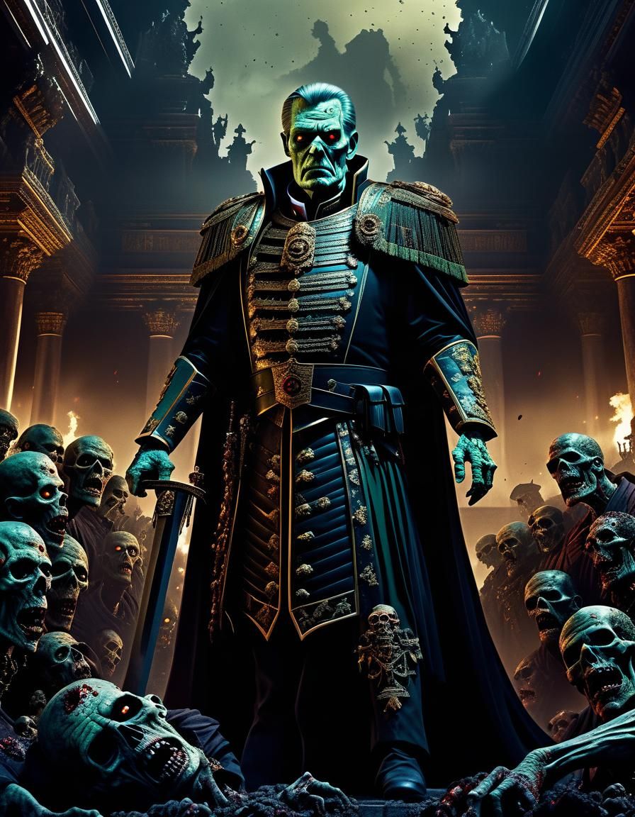 Epic Zombie Emperor Digital Matte Painting