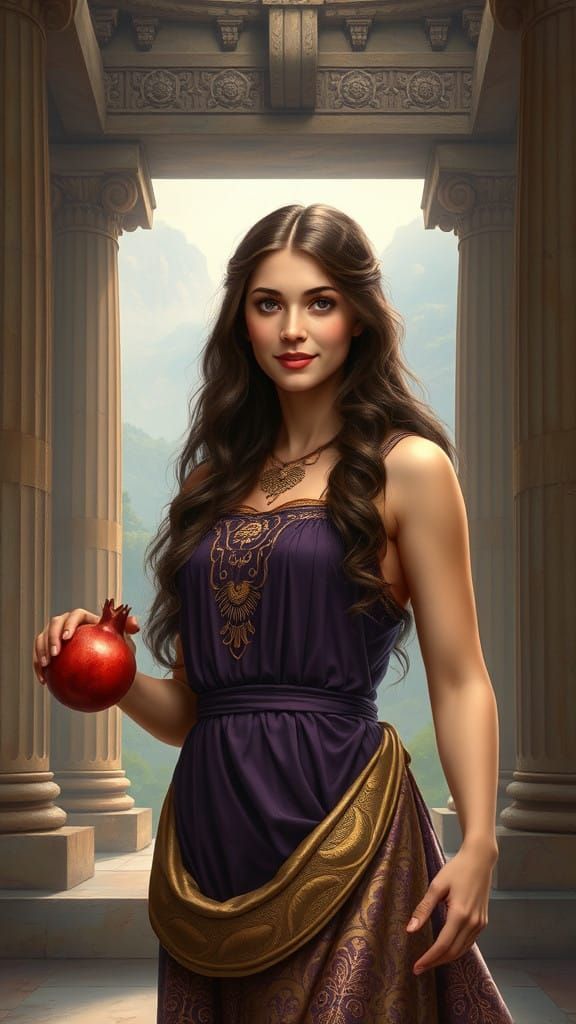 Ethereal Goddess Tribute in Ancient Greek Style