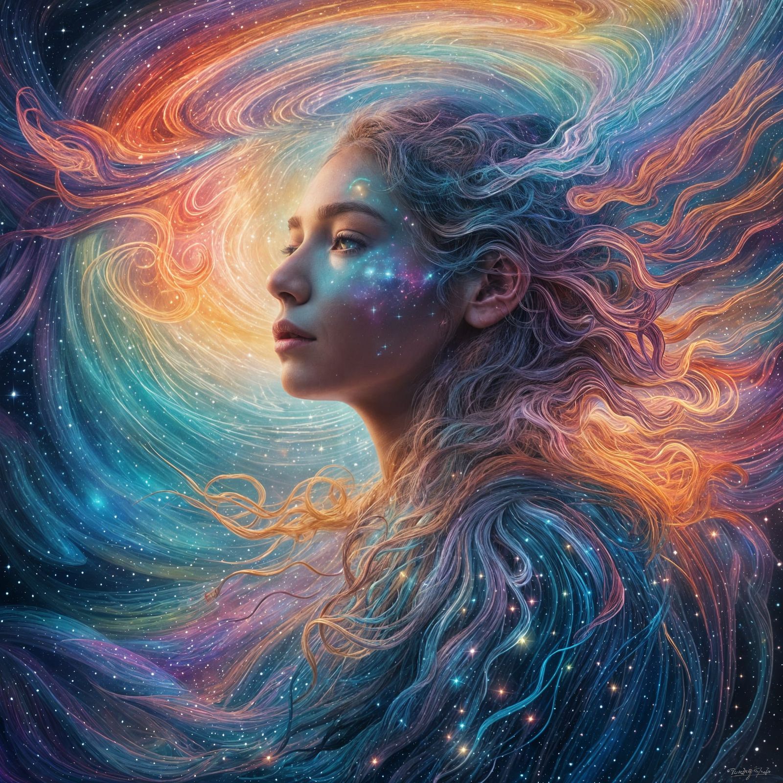 Cosmic Thursday in Vibrant Holographic Style