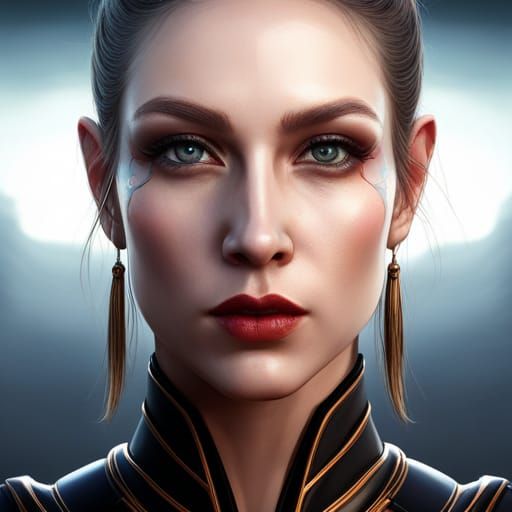 Detailed Portrait with Unique Facial Expression