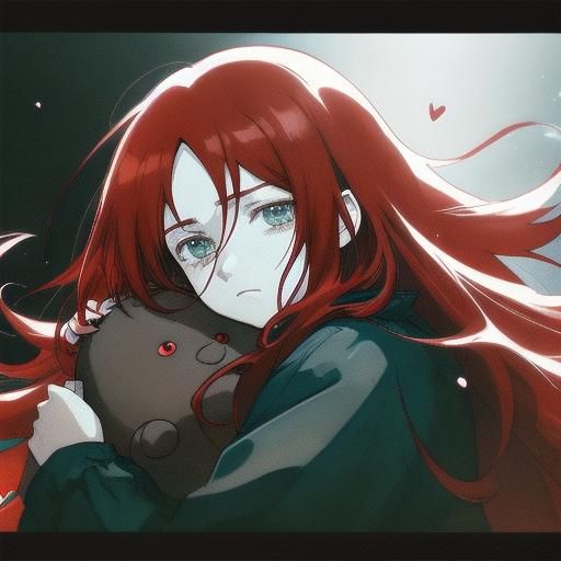 Emotional Anime Girl Illustration in Manga Style