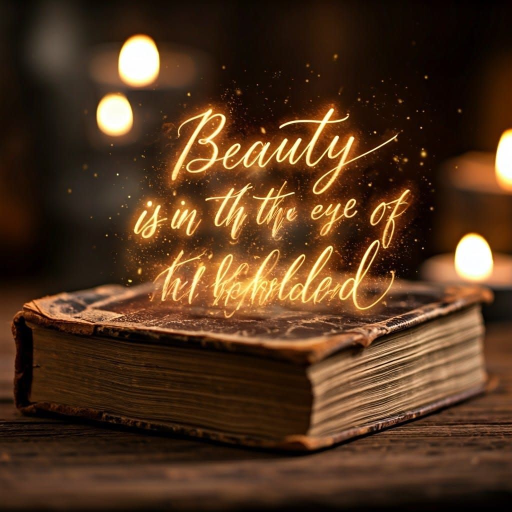 Mystic Tome with Fiery Inscription