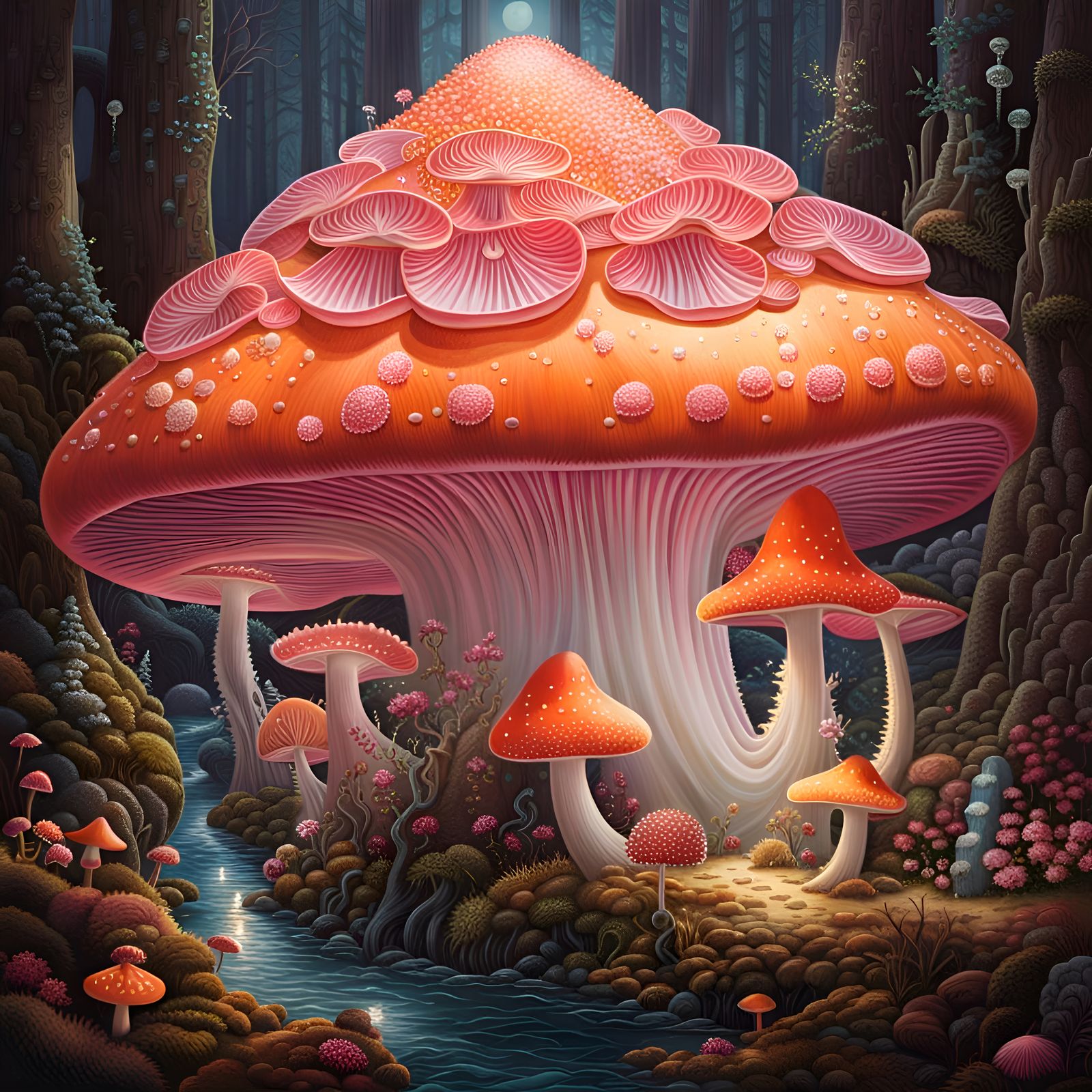Enchanted mushroom wonderland