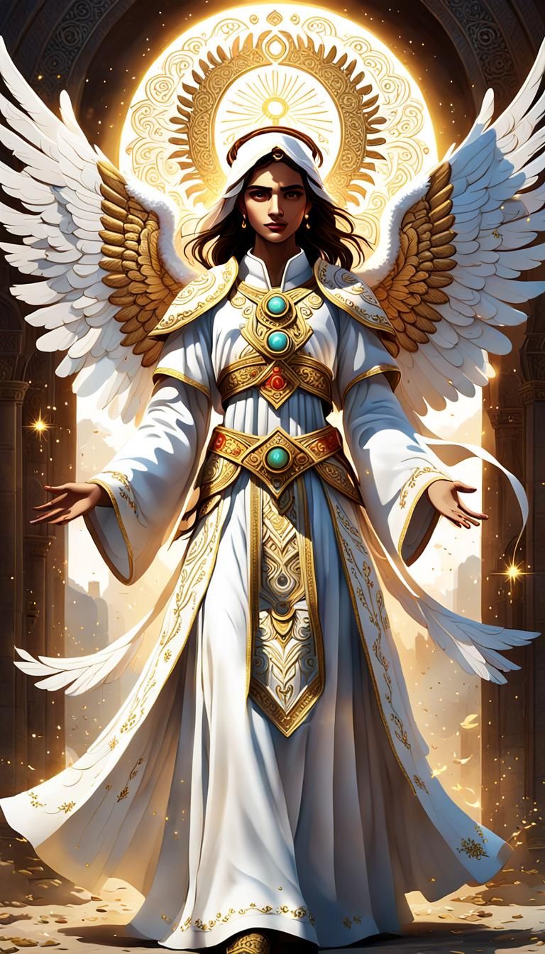 Guardian Angel in Palestinian Iconography, 3D Render