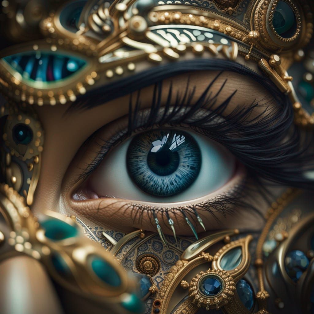 Beautiful Woman's Eyes: Hyper-Realistic 8k Photo