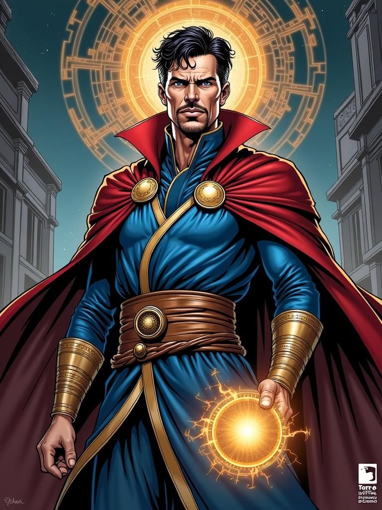Doctor Strange Comic Book Art Illustration