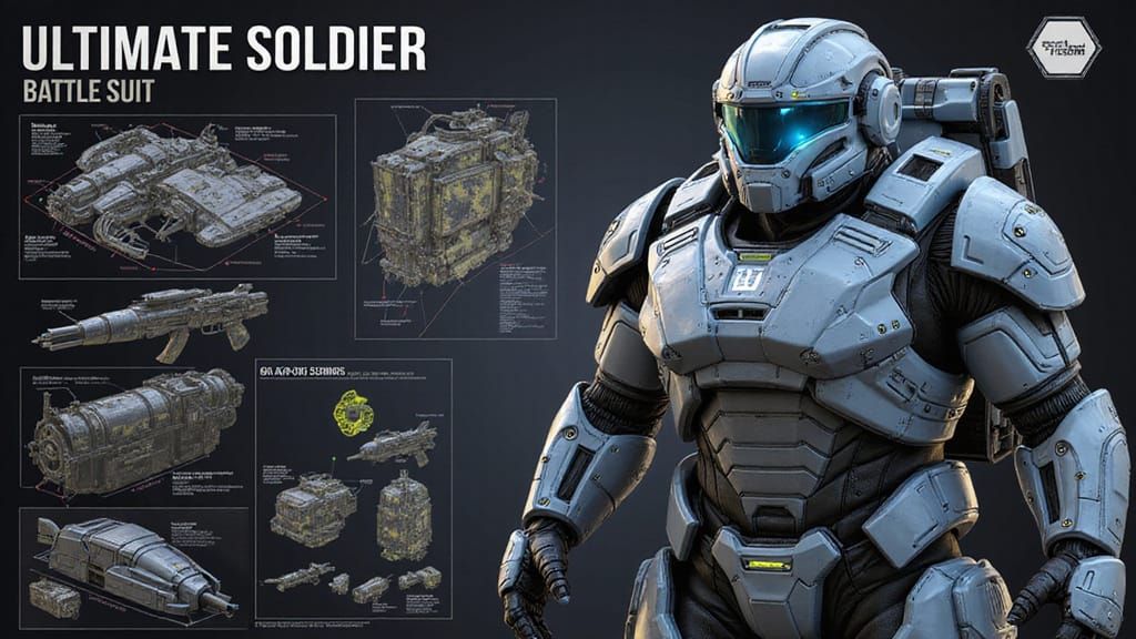 High-Tech Soldier Battle Suit Design