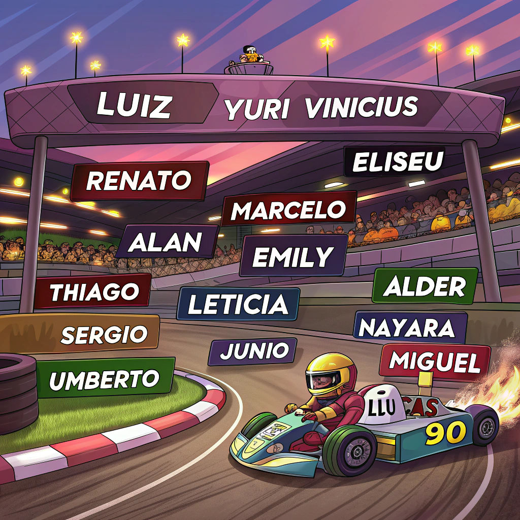 Thrilling Kart Racing Scene in Detailed Matte Painting