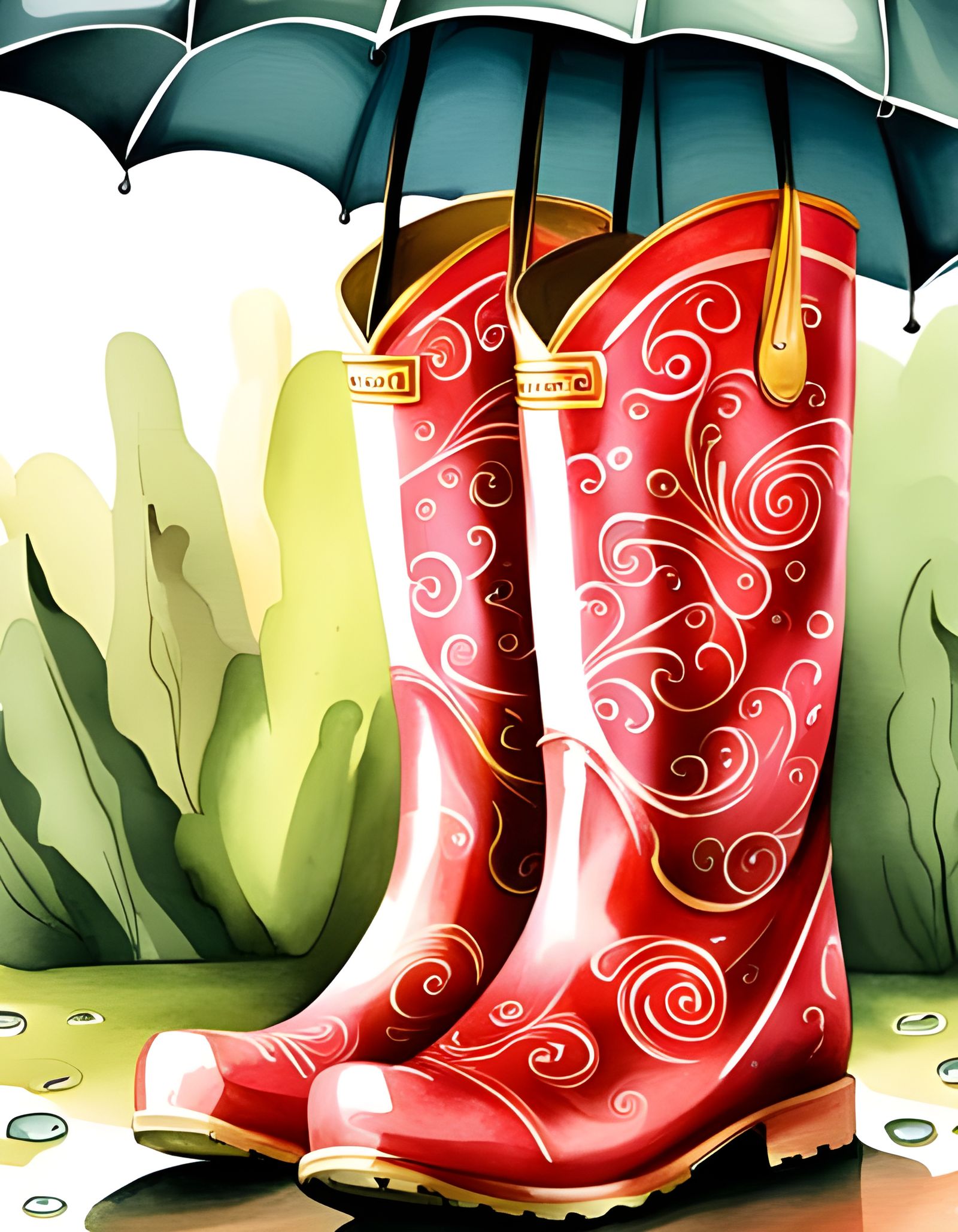 Rubber Rain Boots