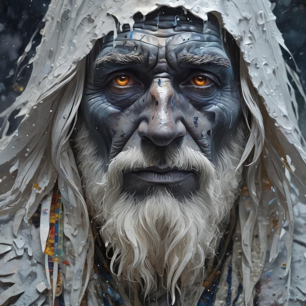 Ethereal Specter in Vibrant Oil Painting