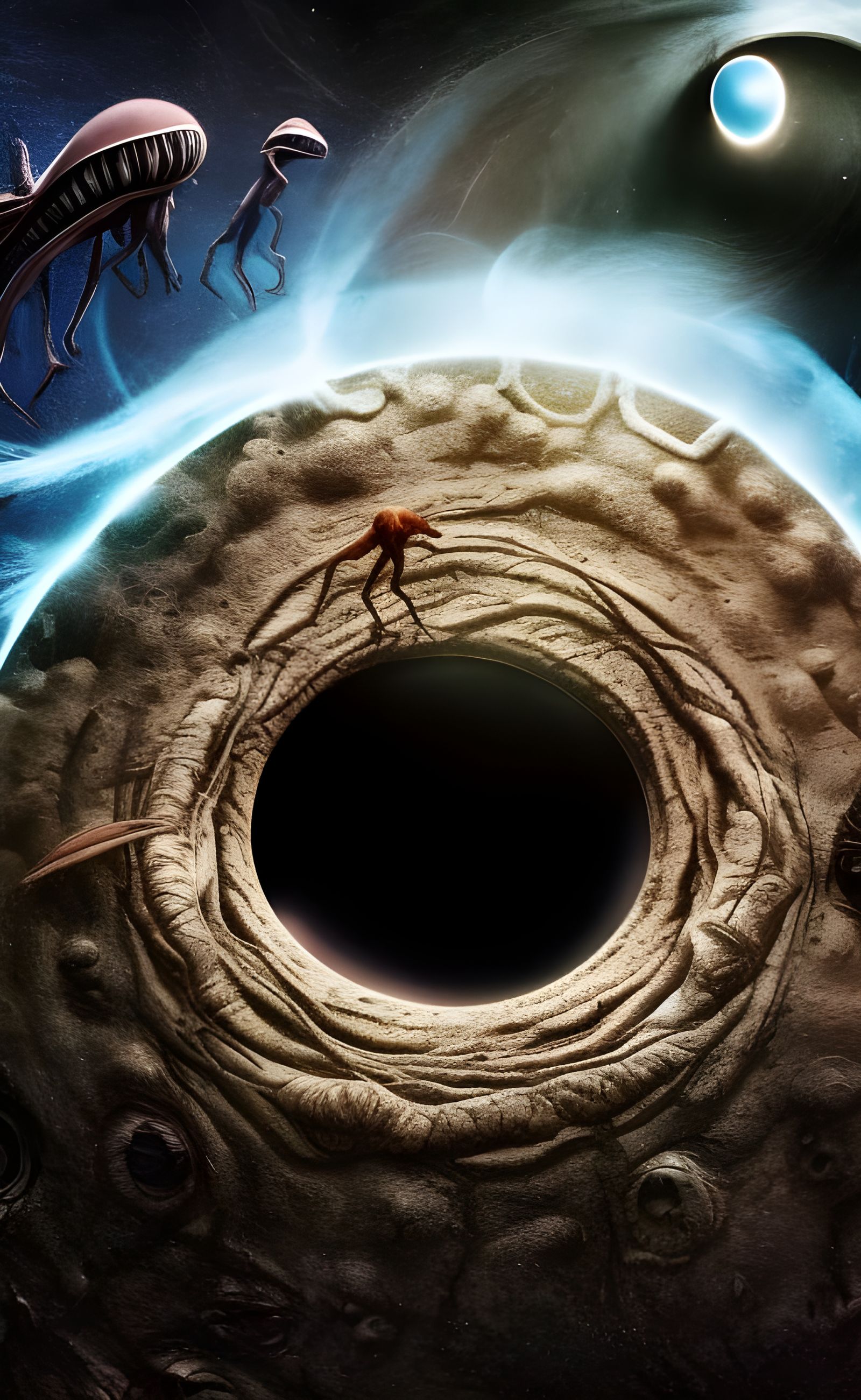 Alien Planet: Mutant Creatures Under a Black Hole