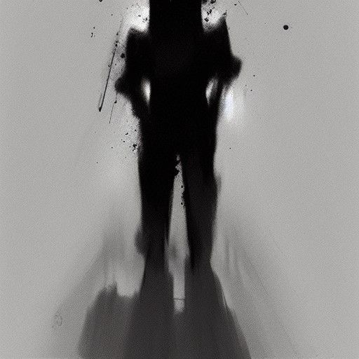 Sinister Shadow Monster in Dark Room