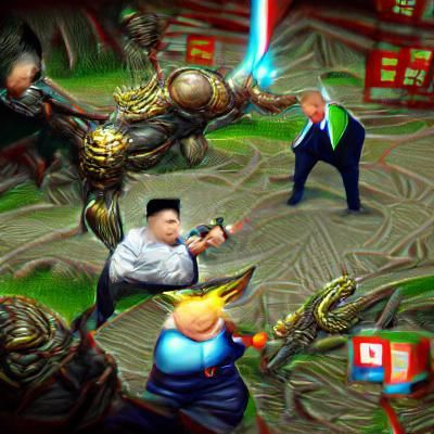 Kim Jong Un Versus Donald Trump: 3D Maximalist Fight