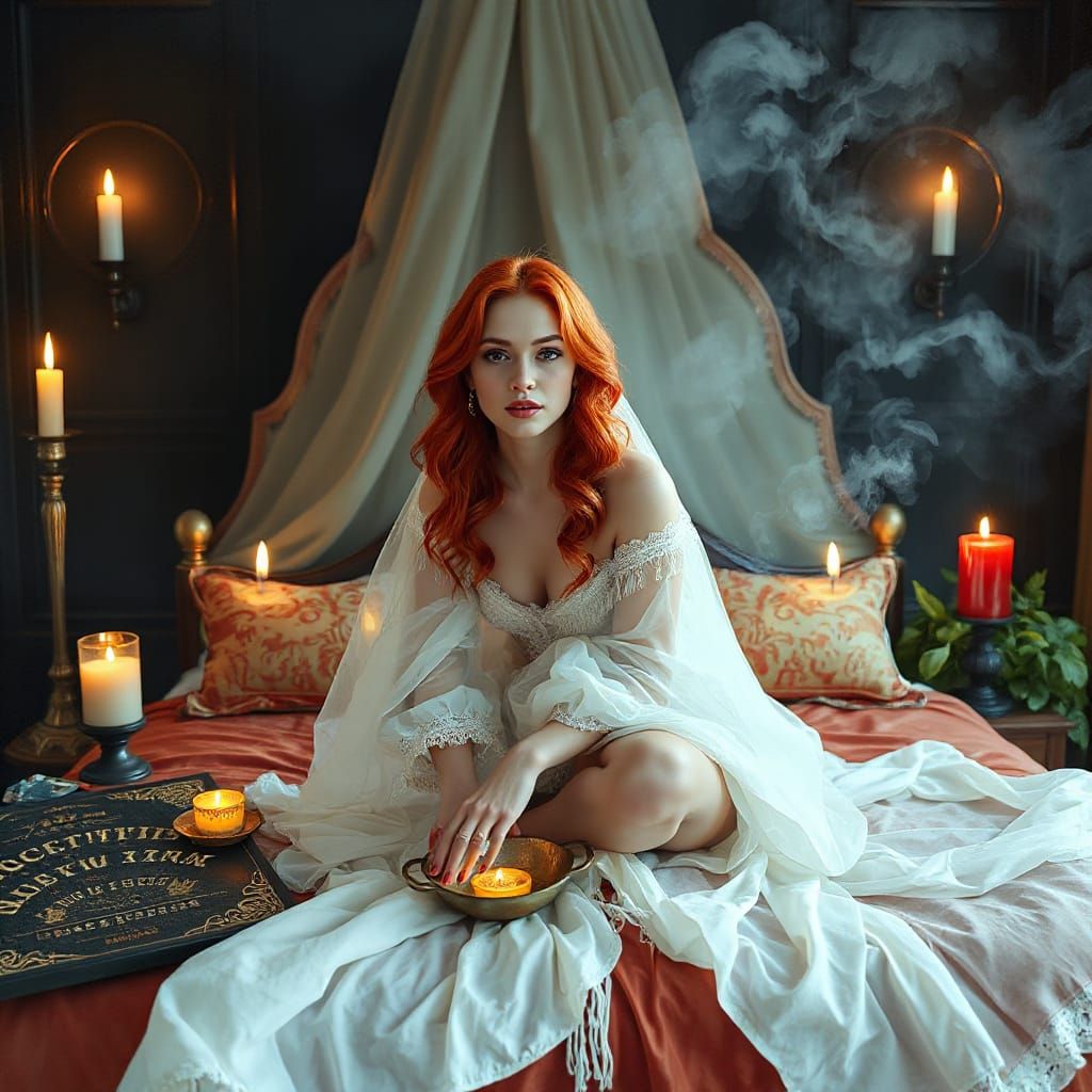 Mystical Spirit Summoner in Enchanted Aura