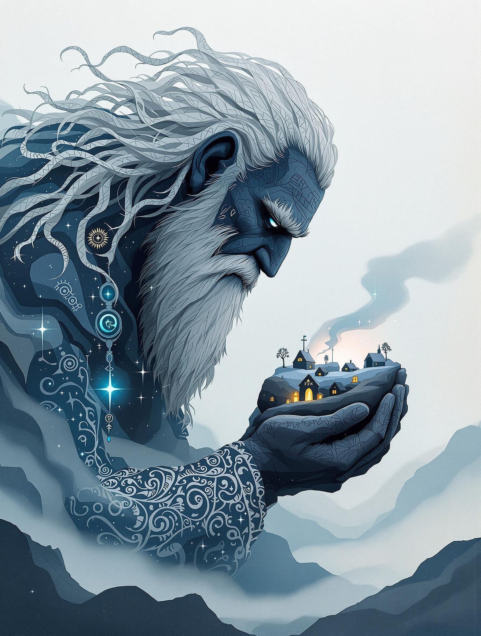 Ancient Giant Honors Nordic Fjord's Radiant Pebble