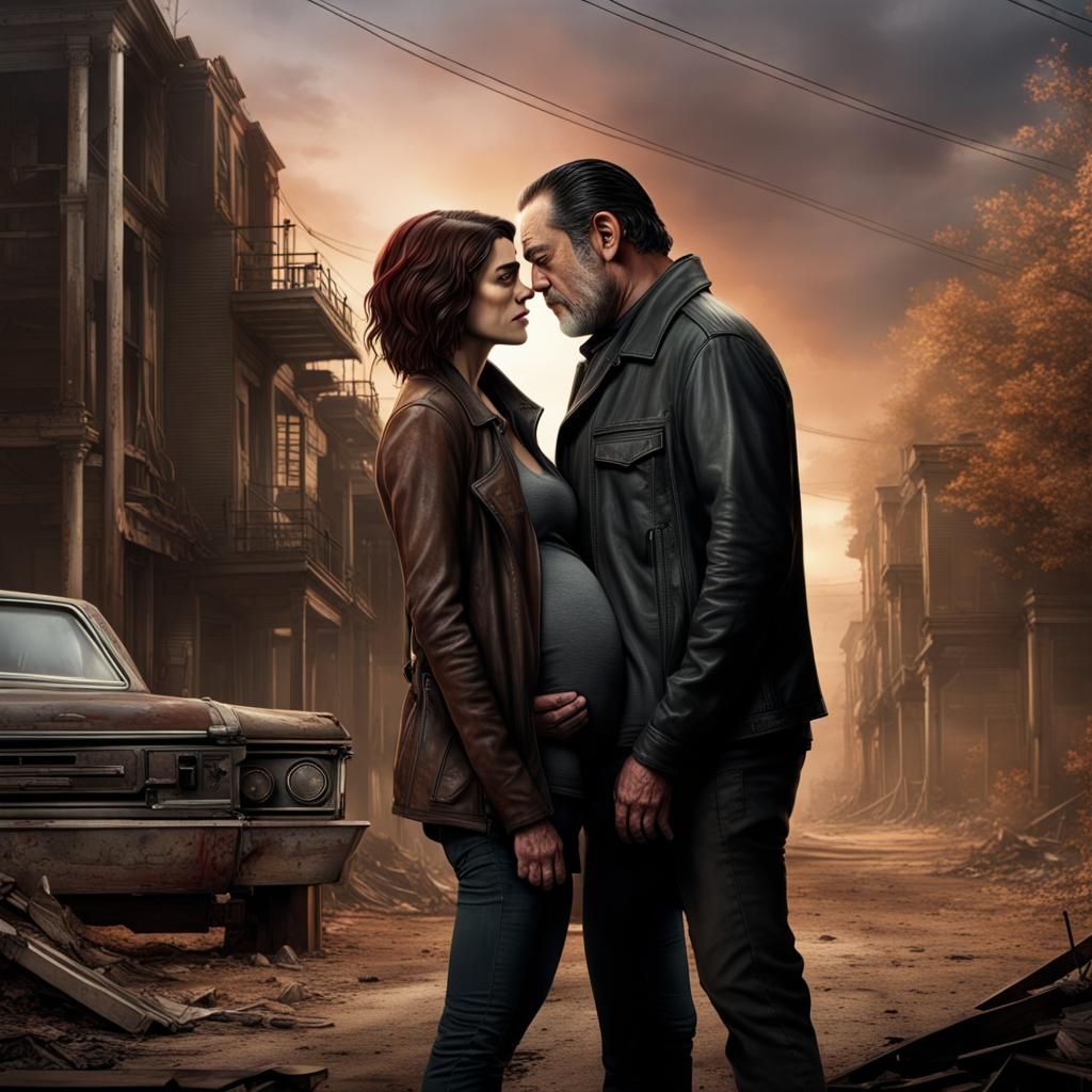 Negan Smith and Pregnant Maggie Greene: Epic Cinematic Digit...