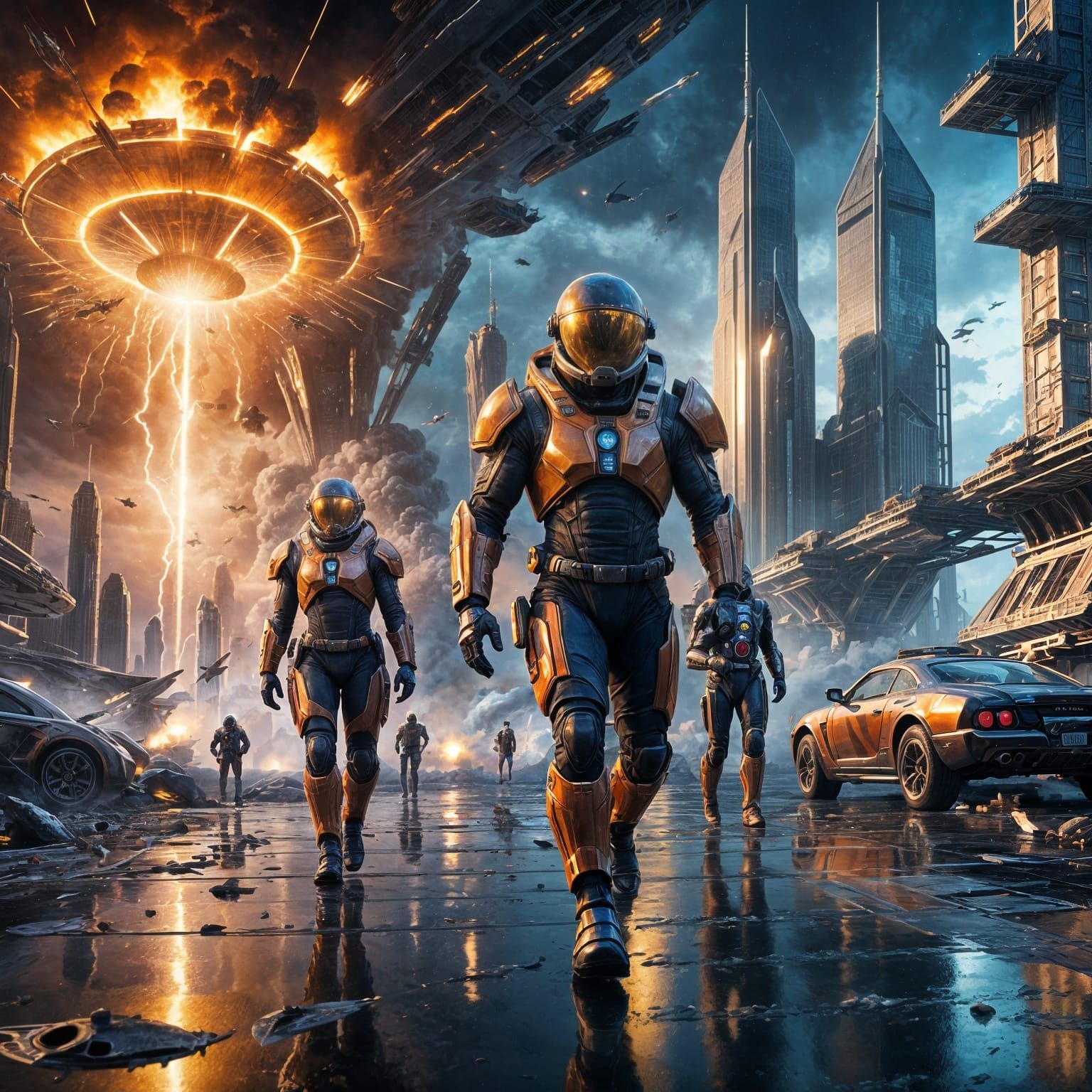 Cosmic Invasion in Hudson River Style